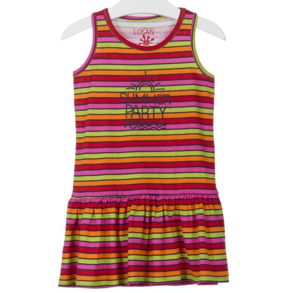 Losan - Vibrant Striped Summer Party Dress